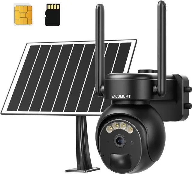 Best Outdoor Wireless Security Camera System Solar Powered LTE Pan