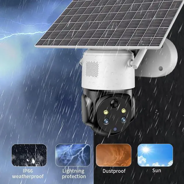 Alt view image 7 of 7 - Dual Camera for Home Security, 2K 4MP Security Camera System, Security Camera Wireless Outdoor, 355° Pan & 90° Tilt, 8W High-Performance Solar Panel, Color Night Vision.