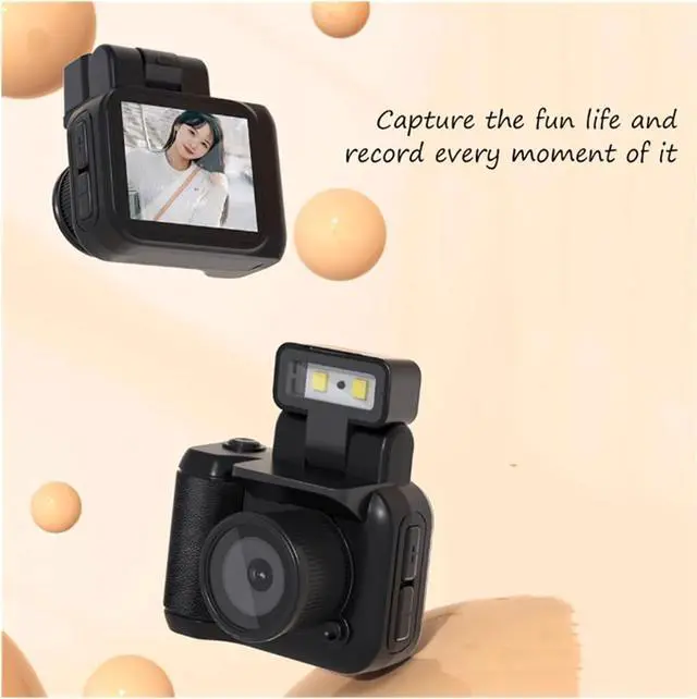 Alt view image 3 of 7 - DARZYS Retro Snap Camera, Retro Snap Mini Camera, Retrosnap Mini Portable Travel Thumb Camera, Retrosnap Mini Camera, Tiny Nostalgic Camera, Tiny Camera Keychain with LED Flash(White-64G Memory Card)