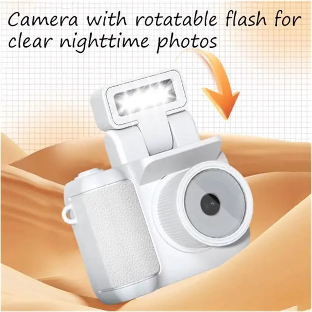 Alt view image 4 of 7 - DARZYS Retro Snap Camera, Retro Snap Mini Camera, Retrosnap Mini Portable Travel Thumb Camera, Retrosnap Mini Camera, Tiny Nostalgic Camera, Tiny Camera Keychain with LED Flash(White-64G Memory Card)