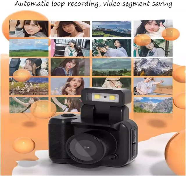 Alt view image 7 of 7 - DARZYS Retro Snap Camera, Retro Snap Mini Camera, Retrosnap Mini Portable Travel Thumb Camera, Retrosnap Mini Camera, Tiny Nostalgic Camera, Tiny Camera Keychain with LED Flash(White-64G Memory Card)