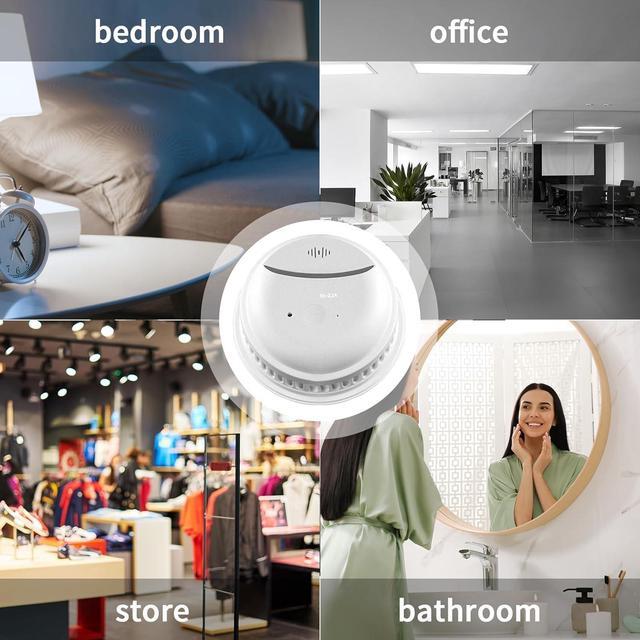 Alt view image 3 of 7 - Hidden Camera-Smoke Detector Camera- 2K HD Wireless Camera-Nanny Cam-for Home/Office/Baby/Pet,Built-in 128GB SD Card