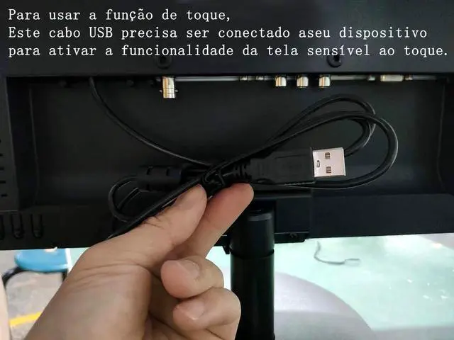 Alt view image 7 of 7 - 24 inch Touch Screen Monitoring LCD Display Security Camera Monitor Multifunction Interface HDMI, AV, BNC, VGA, USB, PC Input CCTV Computer Monitor Built-in Speaker, black