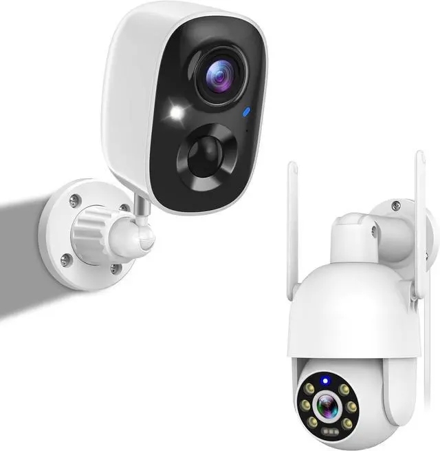 Main image of Wireless Security Camera and PTZ Outdoor Camera with AI Motion Detection, 1080P Color Night Vision, 2-Way Talk, IP66 Weatherproof, SD/Cloud Storage