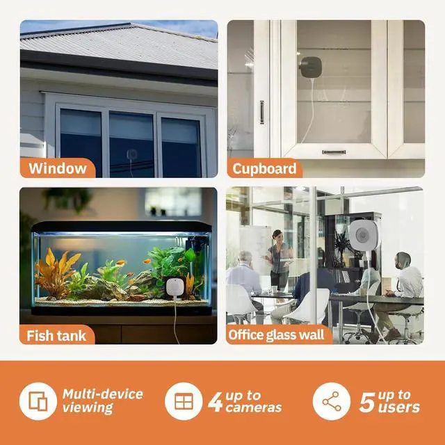 Alt view image 7 of 7 - Gadpiparty 3MP 2K Window Camera,2.4GHz&5GHz WiFi Indoor Cameras for Home Security 2 Pack with ChroMax Al Color Night Vision,Person & Motion Detection,24/7 Recording,Easy&Quick Install