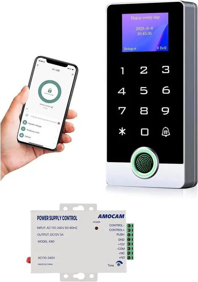 Main image of WiFi Access Control Keypad + K80 Power Supply Control Bundles