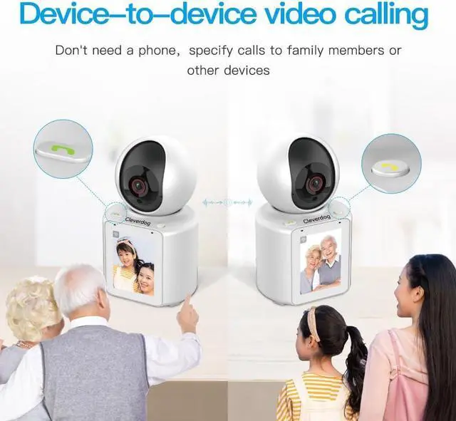 Alt view image 3 of 7 - Indoor Camera, Cameras for Home Security with Night Vision, Pet Camera with Phone App, 1080P Indoor Security Camera, Motion Detection, 2-Way Audio