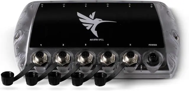 Alt view image 3 of 5 - Humminbird 411850-1 AS ETH 5PGL - 5 Port Ethernet Switch & 720073-5 15 Foot Ethernet Cable, Black