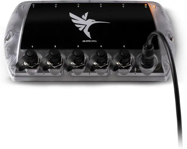 Alt view image 4 of 5 - Humminbird 411850-1 AS ETH 5PGL - 5 Port Ethernet Switch & 720073-5 15 Foot Ethernet Cable, Black