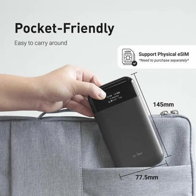 Alt view image 2 of 7 - GL-E750V2 (MUDI) 4G LTE Portable Wi-Fi Hotspot for Travel | Mobile Hotspot Device, OpenWrt, OpenVPN, WireGuard, 7000mAh, Global Version