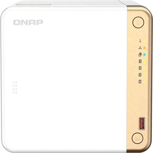 Main image of QNAP TS-462-4G-US 4 Bay Multimedia Desktop NAS with Intel Celeron Dual-core Processor with M.2 PCIe Slots and PCIe expandability and 2.5GbE (2.5G/1G/100M) Network Connectivity (Diskless)