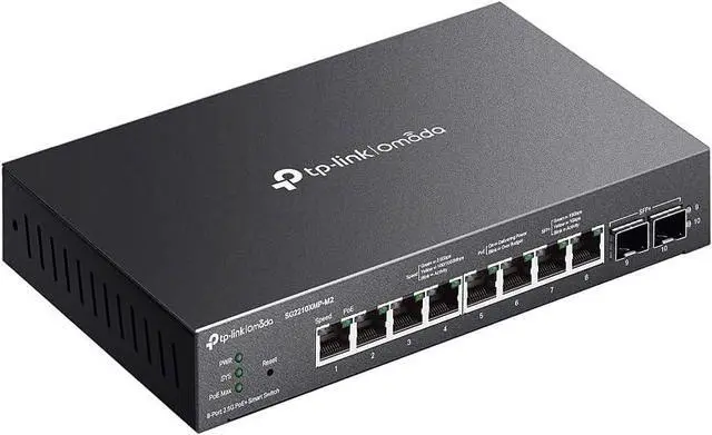 Main image of SG2210XMP-M2 Omada 8-Port 2.5GBASE-T and 2-Port 10GE SFP+ Smart Switch with 8-Port PoE+