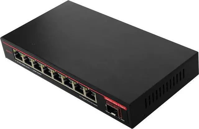 Alt view image 3 of 5 - Asustor Switch'nstor 9 Gen 2 ASW209X, 9 Port Unmanaged Ethernet Switch, 1 x 10GbE, 8 x 2.5GbE Multigig Switch, Plug & Play, Desktop/Wall Mount