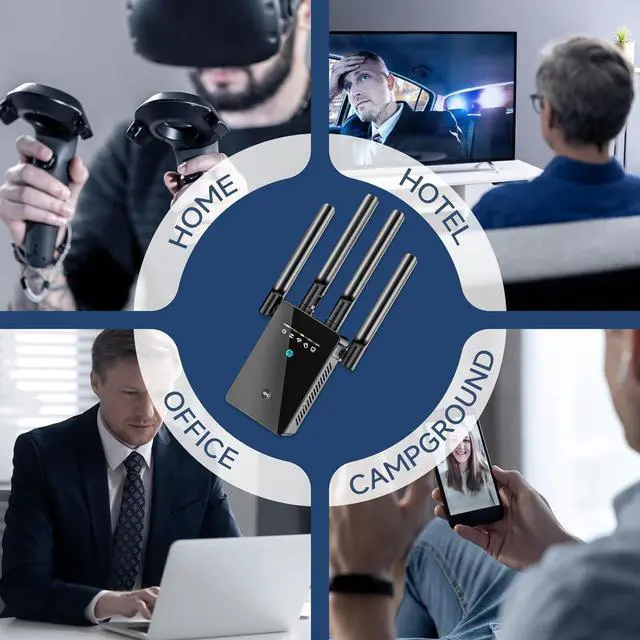 Alt view image 7 of 7 - 2025 WiFi Extender Signal Booster, Long Range Internet Booster Extender for Home, Mesh Wi-Fi 6X Faster Wireless WiFi Repeater with Ethernet Port, Broader Coverage Than Ever, 1-Tap Setup