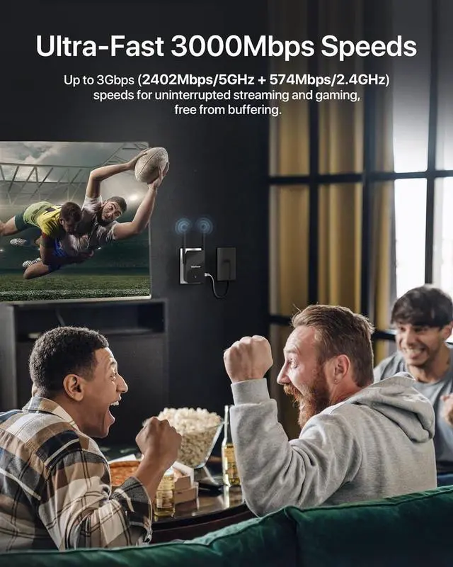 Alt view image 3 of 6 - BrosTrend AX3000 WiFi 6 Access Point, Wall Plug Wireless Access Point, Gigabit Network AP WiFi 6 Dual Band, Home Wi-Fi AP for PC Smartphone TV GameConsole etc. WAP Up to 45 Devices, OFDMA, Easy Setup