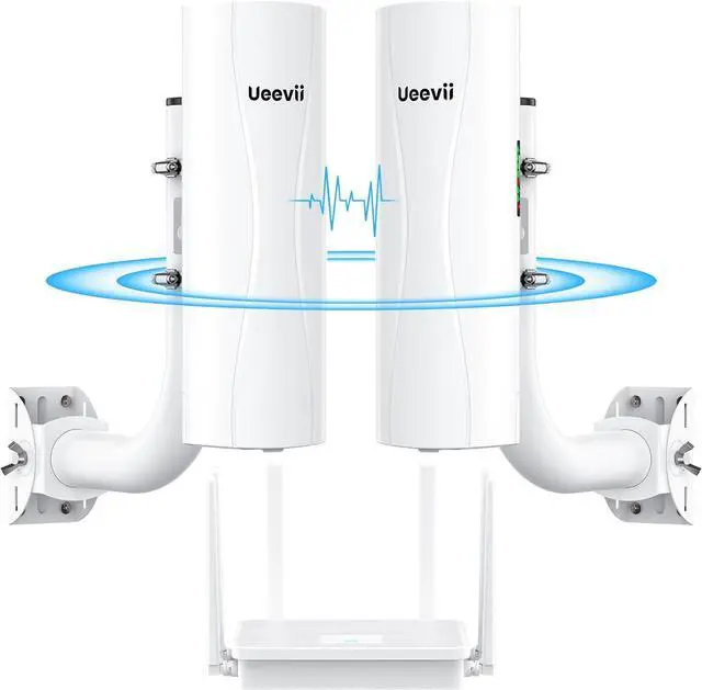 Main image of Point-to-Point Wireless Bridge System CPE688KIT, with WiFi 6 AX3000 Router, Adjustable Installation Brackets, 5KM Range, Dual Gigabit Ports, 24V/48V POE Power Supply  Complete Wireless Bridge Kit