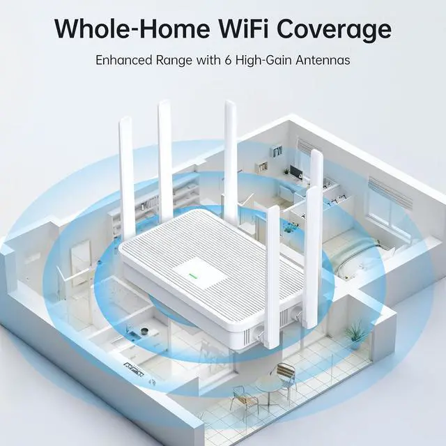 Alt view image 5 of 7 - Point-to-Point Wireless Bridge System CPE688KIT, with WiFi 6 AX3000 Router, Adjustable Installation Brackets, 5KM Range, Dual Gigabit Ports, 24V/48V POE Power Supply  Complete Wireless Bridge Kit