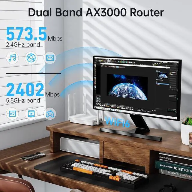 Alt view image 4 of 7 - Point-to-Point Wireless Bridge System CPE688KIT, with WiFi 6 AX3000 Router, Adjustable Installation Brackets, 5KM Range, Dual Gigabit Ports, 24V/48V POE Power Supply  Complete Wireless Bridge Kit