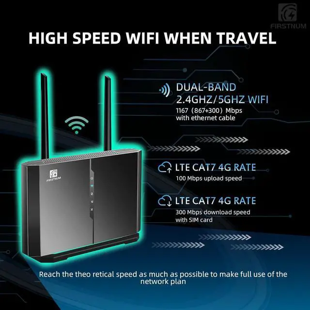 Alt view image 3 of 6 - CPE C600C WiFi Router with SIM Card Slot, 4G LTE CAT7 300 Mbps WiFi, Portable Travel Long Range Wireless Router Outdoor/Indoor 802.11a/b/n/g/ac 1200Mbps for Home/Truck/RV
