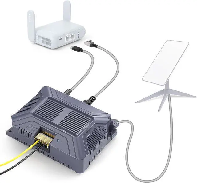 Main image of XLTTYWL Starlink V2 PoE Injector, 180W 5-in-1 GigE Passive & ESD Protection 12V with USB & Type-C Power Output, SPX Cable Adapter and Converter DC 9-36V/180W for Dishy (Grey)
