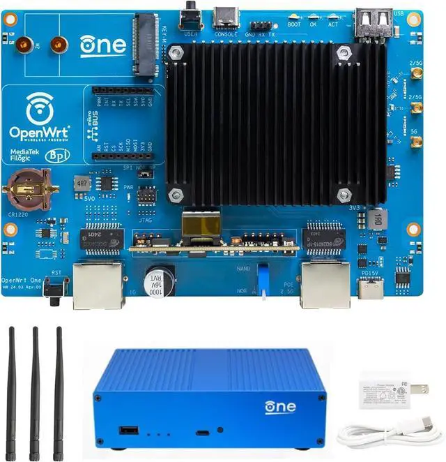Main image of youyeetoo Banana Pi OpenWrt One - WiFi 6 Official OpenWrt Router Mainline Support,MediaTek MT7981B SoC 1GB DDR4 RAM, RJ45 Port