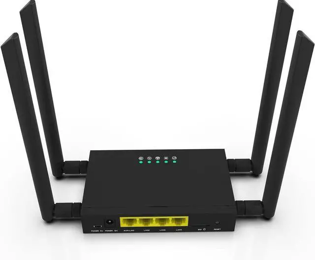 Alt view image 3 of 7 - GC111 Industrial Grade 4G CPE LTE SIM Card WiFi Router Tough Iron case 32 WiFi Users RJ45 X 4 Dual Power 12V/5V Big SMA Antennas Plus 1.5M Cable 4G Antennas Multiple Languages