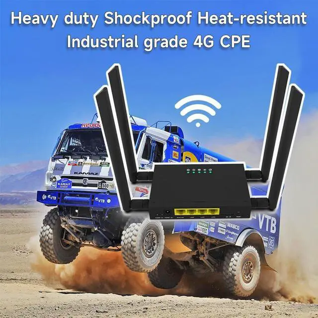 Alt view image 7 of 7 - GC111 Industrial Grade 4G CPE LTE SIM Card WiFi Router Tough Iron case 32 WiFi Users RJ45 X 4 Dual Power 12V/5V Big SMA Antennas Plus 1.5M Cable 4G Antennas Multiple Languages