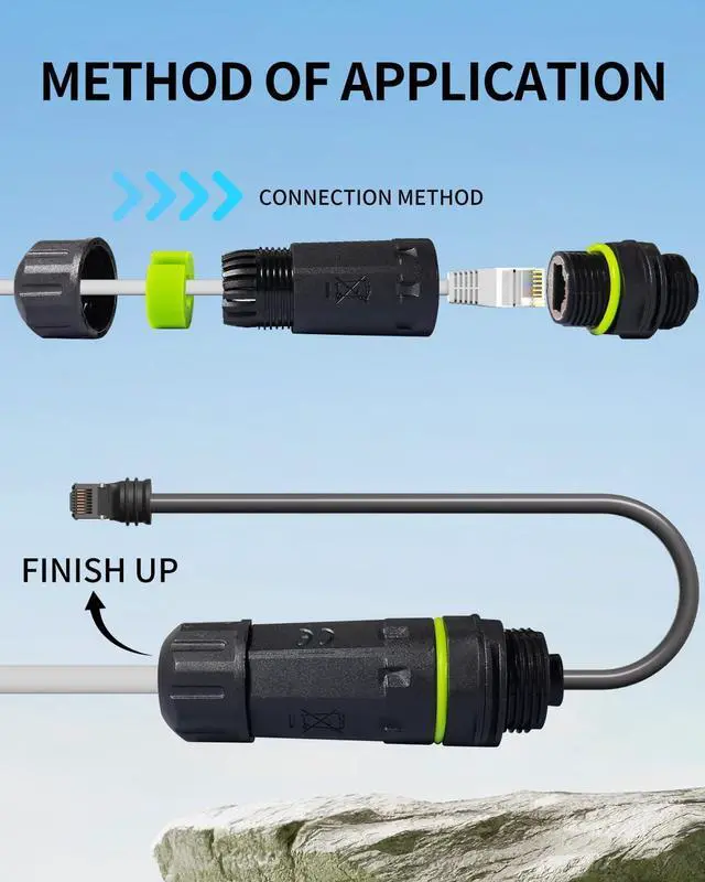 Alt view image 5 of 6 - Ethernet Adapter Gen 3/Mini, Starlink Cable 1.64FT with RJ45 Ethernet Cable Interface, for Connecting Starlink Standard V3/Mini Dish and Router, Waterproof -2PCS