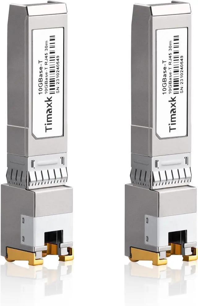 Main image of 2 Pack 10GBase-T SFP+ to RJ-45 Transceiver, 10Gbe SFP+ Copper Ethernet Module, up to 30 Meters, Compatible with Cisco, Ubiquiti, Mikrotik, D-Link, Netgear, Qnap, Linksys and More