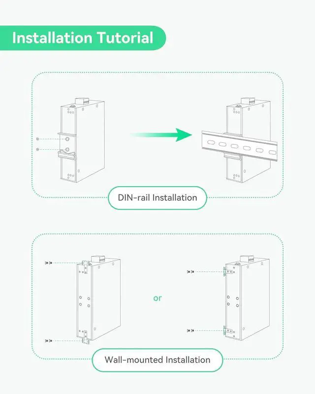 Alt view image 7 of 7 - LINOVISION Industrial 12 Ports L2+ Cloud Managed PoE Switch with DC8~57V Redundant Power Input, Full Gigabit Solar PoE Switch, 12V PoE Switch with Relay Alarm, IEEE802.3af/at, Total PoE Budget 240W
