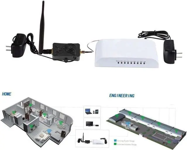 Alt view image 3 of 6 - 4W 4000mW 802.11b/g/n WiFi Wirel Amplifier Router 2.4Ghz WLAN ZigBee BT Signal Booster with an TDD