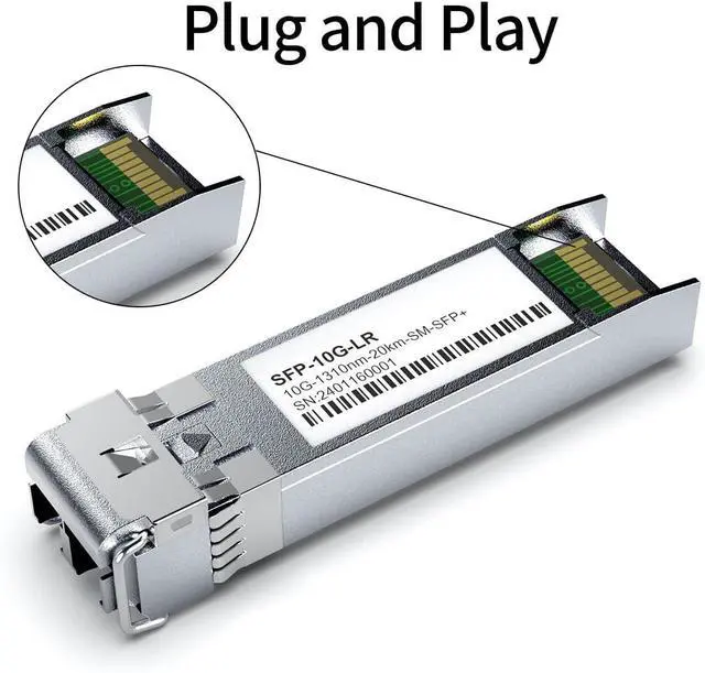 Alt view image 5 of 7 - 10Pack SFP+ 10GBase-LR SingleMode Module, 1310nm 10G LC SMF Fiber Optic Transceiver for Cisco SFP-10G-LR, Ubiquiti UniFi UF-SM-10G, Meraki MA-SFP-10GB-LR, Netgear, TP-Link and More (1310nm DDM 20km)
