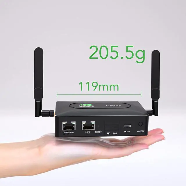 Alt view image 4 of 7 - InHand Networks CR202 4G LTE CAT6 Pocket Portable Wi-Fi Router,Smart VPN Router,Travel Hotspot, Access Point, Extender, 5000 mAh Battery, Verizon,T-Mobile,AT&T cetified.