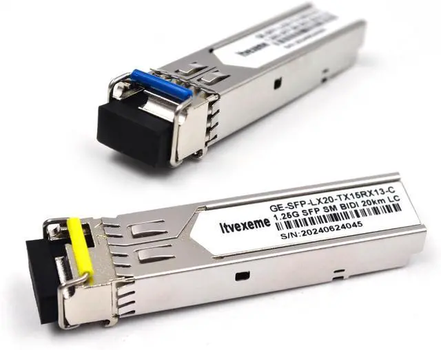 Alt view image 5 of 7 - 5 Pairs 1.25G BIDI SFP Network Transceiver Module, 1.25 Gigabit Single Mode, LX SM 1310nm 1550nm 20km, Single Fiber Interface for Router, Network Card, Switch, Firewall etc