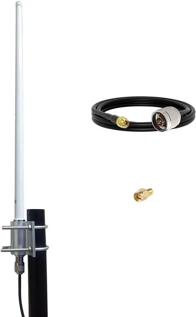 Alt view image 2 of 6 - Outdoor WiFi Omni Directional Antenna, Dual Band 2.4GHz 5GHz 12dBi High Gain Long Range WiFi Antenna for Wireless Access Point/Wi-Fi Camera/Wireless Router, RP-SMA,SMA Male