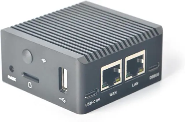 Alt view image 3 of 7 - Nanopi R2S Plus Wireless WiFi Computer Router OpenWRT, Rockchip RK3328 Soc ,DDR4 1GB RAM 32GB eMMC, with Dual Gbps Ethernet M.2 WiFi Module Slot for Smart Home Office Gateway, Support Debian Ubuntu