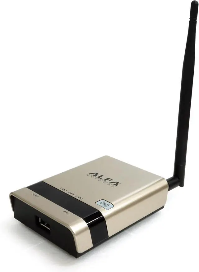 Main image of Alfa R36AH WPS Wireless Router 2.4GHz, 802.11n, 1x Internal Antenna, 1x Detachable High Gain Antenna, 1x USB Port, for Alfa USB WiFi Adapter, Windows, MacOS