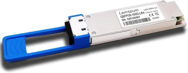 Alt view image 3 of 5 - 1pc 100Gb QSFP28 Singlemode Module 100GBASE-LR4 1310nm 10km DOM Duplex LC SMF Optical Transceiver Compatible with Arista/Brocade/Dell SFP-100G-LR4 ect.