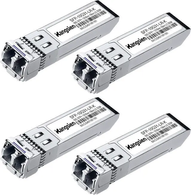 Main image of 10GBASE-LR SFP+ Module, 10G 1310nm Single Mode SFP LC Fiber Optic Transceiver, SFP+ Up to 10km Range, Compatible with Cisco SFP, Meraki, Ubiquiti, Mikrotik, Fortinet, TP-Link4 Pack