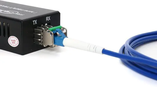 Alt view image 4 of 6 - Gigabit Fiber to Ethernet Media Converter Kit, LC Single Mode, Up to 20km Fiber Opitc Network, Point-to-Point, Plug & Play, Complete Kit, Compact Converter, Industrial SFP Modules, US/EU Adapters