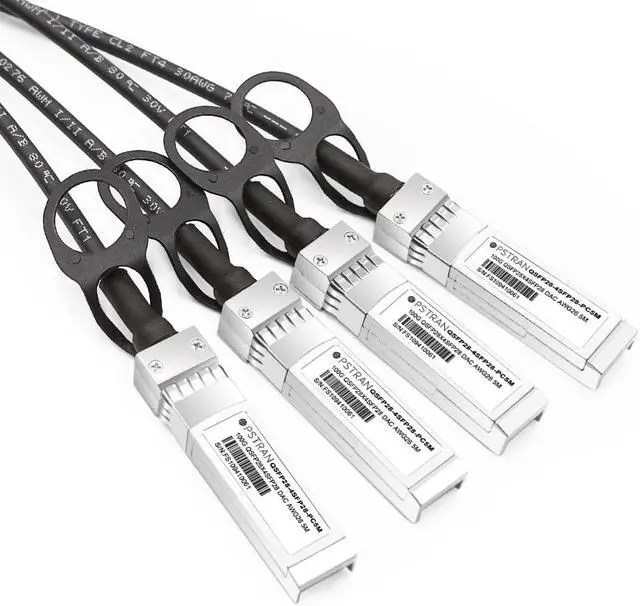 Alt view image 2 of 5 - 100G QSFP28 to 4 x 25G SFP28 Passive Direct Attach Copper Breakout Cable Compatible with Mellanox MCP7F00-A005R26L 5m (16ft)