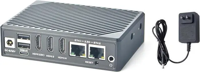 Main image of NanoPC-T6 Computer Mini WiFi Router, Rockchip RK3588 Single Board Computer, LPDDR4X 4GB RAM 32GB eMMC 6Tops NPU, Onboard PCle 2.5G Ethernet for Smart Home Office IoT Gateway, Support Debian Ubuntu