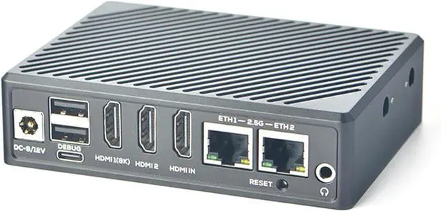 Alt view image 2 of 7 - NanoPC-T6 Computer Mini WiFi Router, Rockchip RK3588 Single Board Computer, LPDDR4X 4GB RAM 32GB eMMC 6Tops NPU, Onboard PCle 2.5G Ethernet for Smart Home Office IoT Gateway, Support Debian Ubuntu