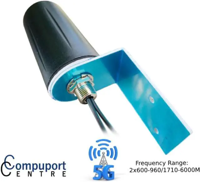 Alt view image 2 of 7 - CompuPort Waterproof 2x3dB gain 5G/LTE Multi-Band MIMO Panorama M2M Antenna Wall Mounting- Frequency Range: 2x600-960/1710-6000MHz -Multi-Band Coverage: Dual 5G LTE, 802.11ac Wi-Fi and GSM