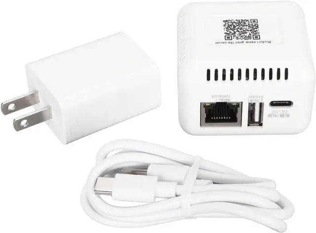 Alt view image 7 of 7 - ASHATA USB 2.0 Network Print Server, LAN Print Share Server for USB Printers, Print Server with Type C Power Supply, for Linux 3.4 for for Android (US Plug)