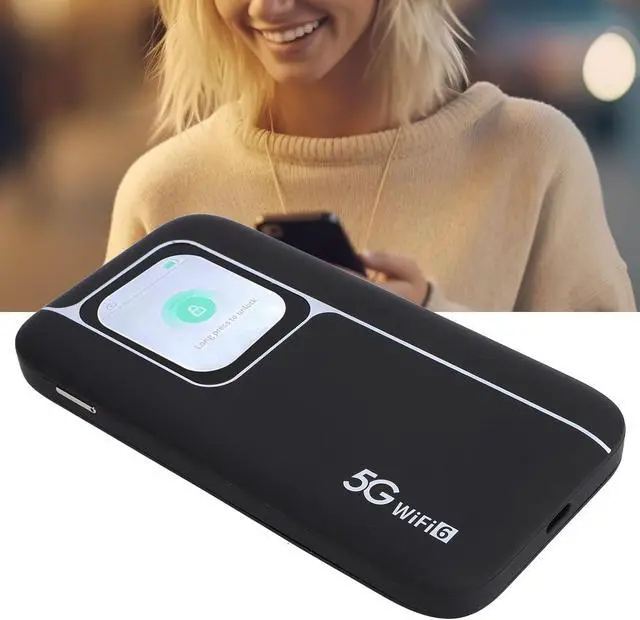 Alt view image 5 of 7 - 5G Travel Router, 5G WiFi6 Mobile Hotspot Router, 5G Cellular Network Nano SIM Card Slot, Portable Hotspot Device with 2.01 Inch Screen