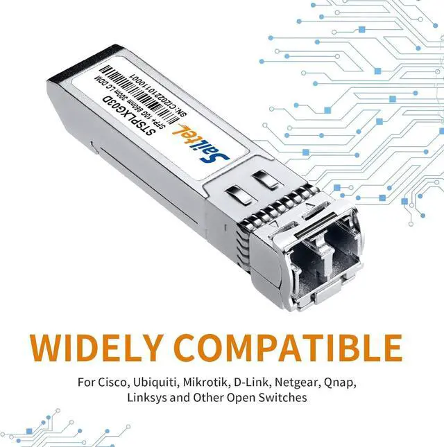 Alt view image 5 of 7 - 10GBase-SR SFP+ Transceiver, Gigabit Multimode SFP LC Duplex Transceiver,10G 850nm MMF, up to 300 Meters,Compatible with Cisco, Ubiquiti , Mikrotik,Netgear, Fortinet,D-Link,Linksys and More(10 Pack)