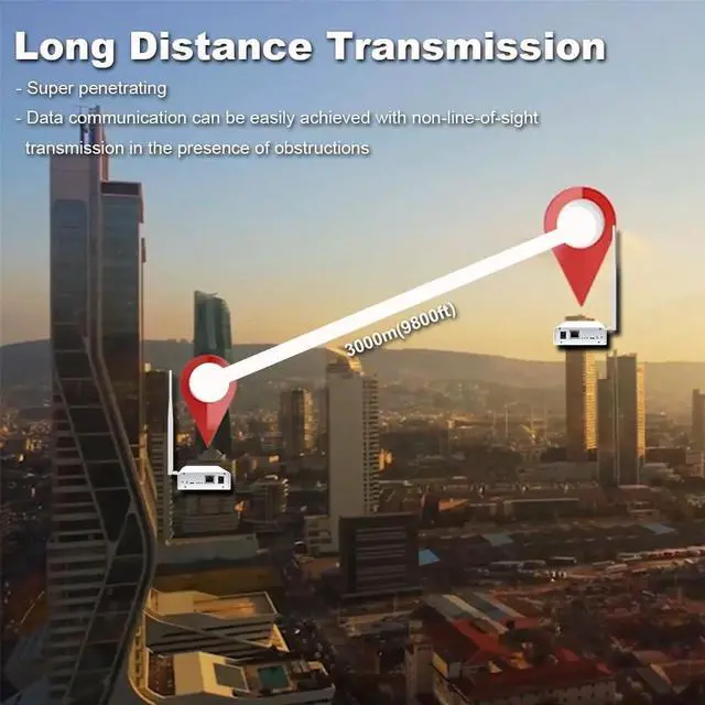 Alt view image 7 of 7 - WiFi Halow Wireless Bridge Enhanced Version for 3km Long Distance Transmission,Plug and Play, Point to Point/Multipoint Outdoor to Shop Barn Garage Building with High-Gain Antenna (1 to 1)