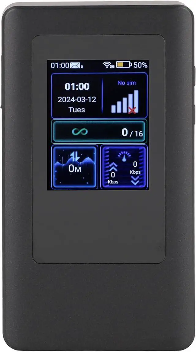 Main image of 5G WiFi6 LTE Mobile Hotspot, 5G Router with Sim Card Slot, International Coverage Modem, Portable Internet Devices for Travel, 16 Users, for Android 11