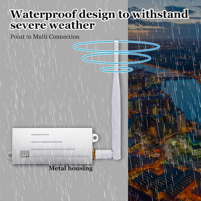 Alt view image 4 of 7 - WiFi HALOW Wireless Bridge Point-to-Point Long Range with 20DBi High-Gain Antenna,2.4G WiFi Bridge Repeater Supports 3KM Outdoor Transmission Distance, Air Ethernet Cable, IEEE 802.11ah